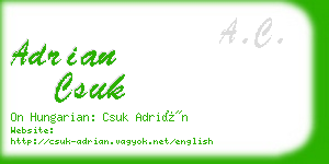 adrian csuk business card